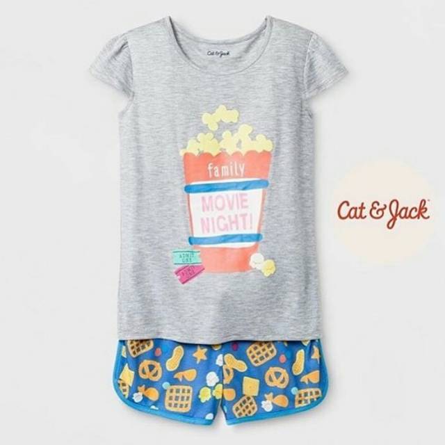 Cat&amp;jack short pajamas setelan baju anak branded murah setelan harian baju anak kaos anak murah