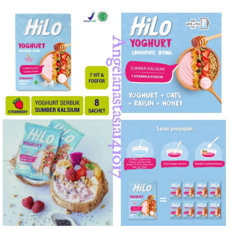 

Hilo Yoghurt Smoothie Bowl Strawberry 8 Sachet Hilo Yogurt Smootie