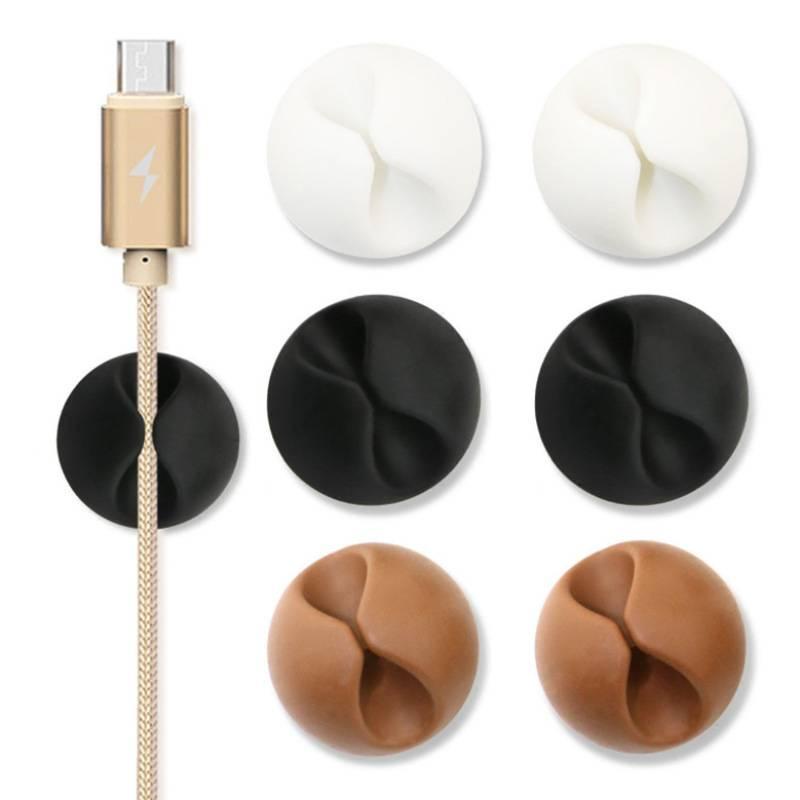 Klip Holder Pelindung Kabel Power Bentuk Bulat Bahan Silikon