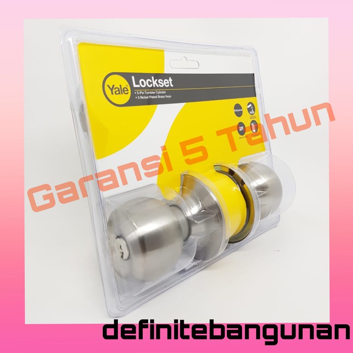 KUNCI PINTU KAMAR MANDI BULAT KNOBSET YALE VCA 5127 ORI