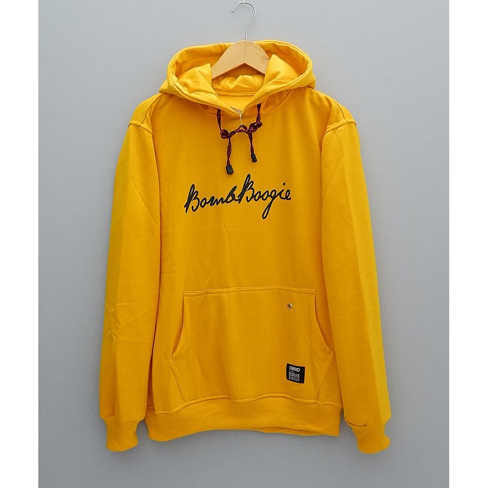 JAKET DISTRO SWEATER HOODIE PRIA WANITA BOMBOOGIE KUNING