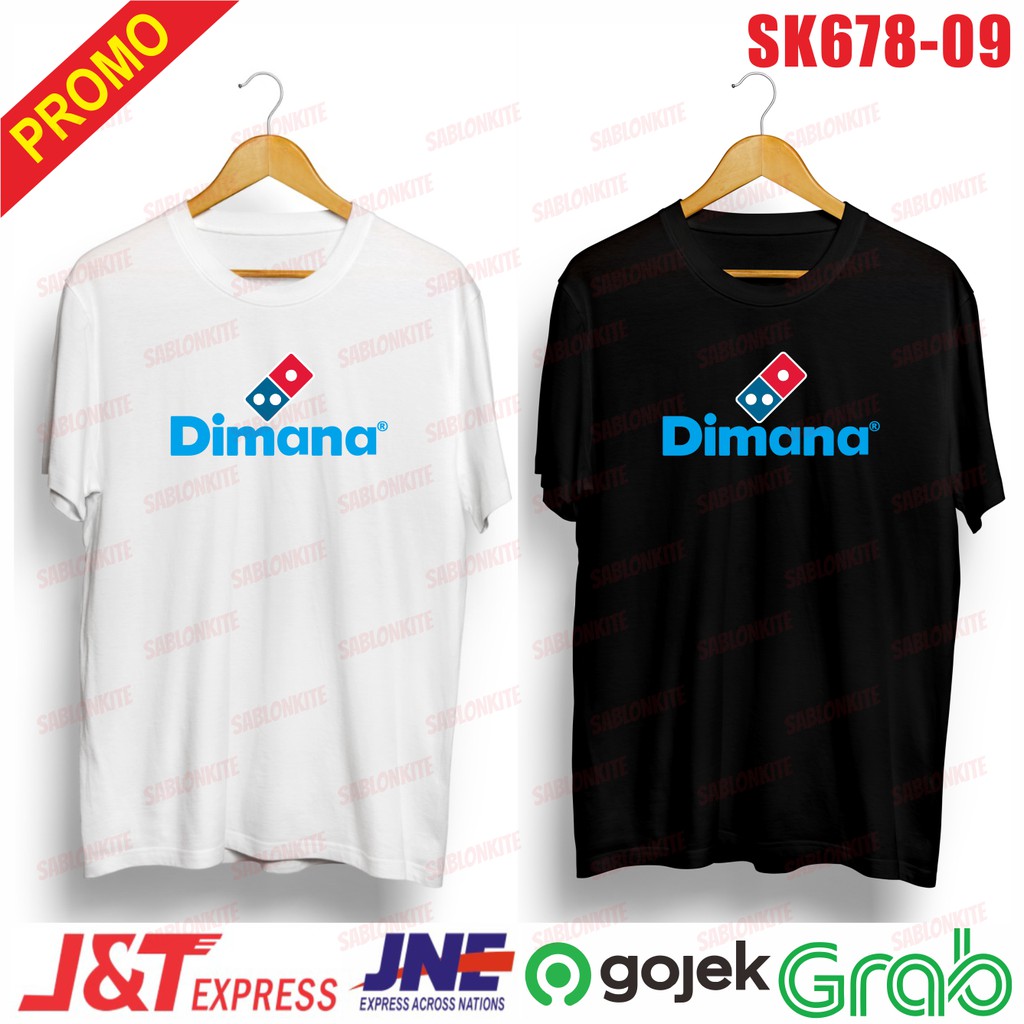 murah!!! kaos plesetan domino dimana sk678 unisex combed 30s