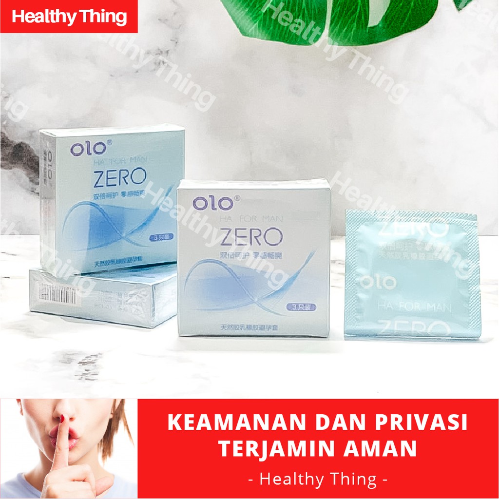 SATUAN Kondom OLO For Man Zero Super Smooth Condom Tipis 0.01mm