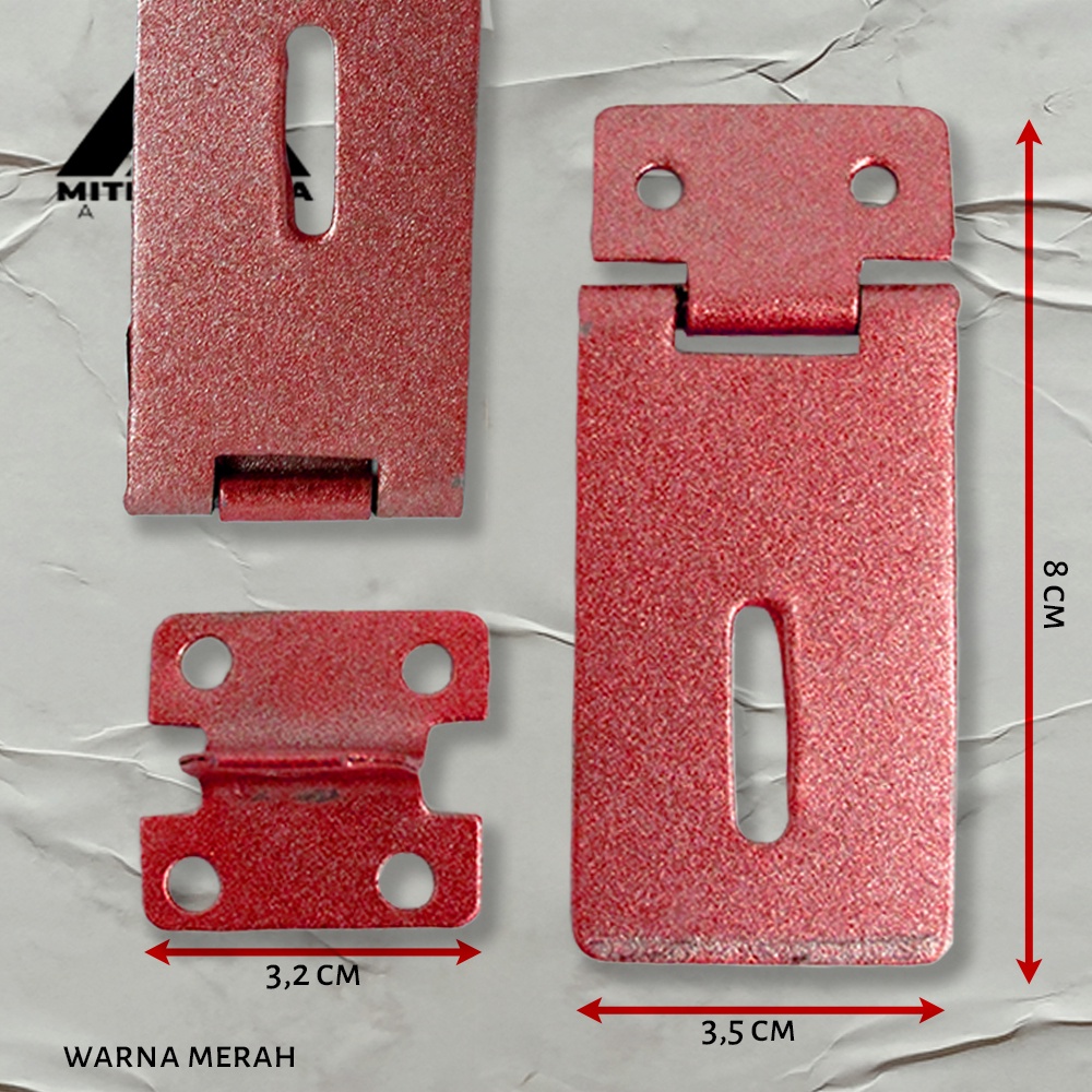 overpall plat 2” grendel gembok | overpall warna 2 inch grendel slot gembok | overval plat warna