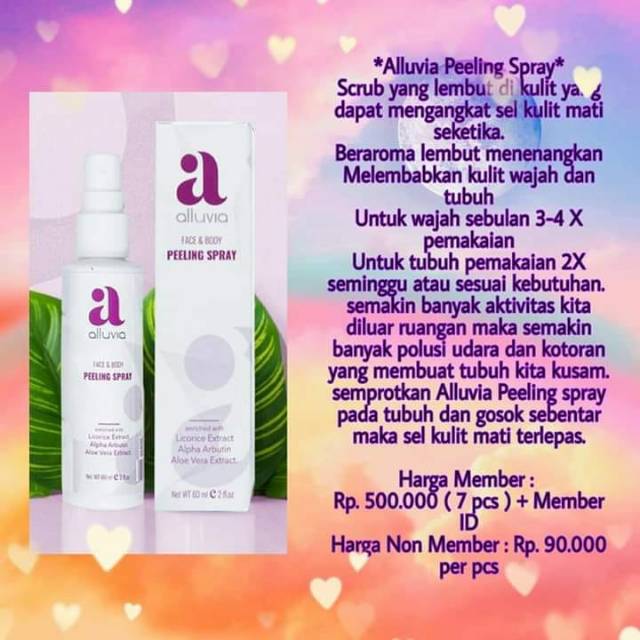 Alluvia peeling spray