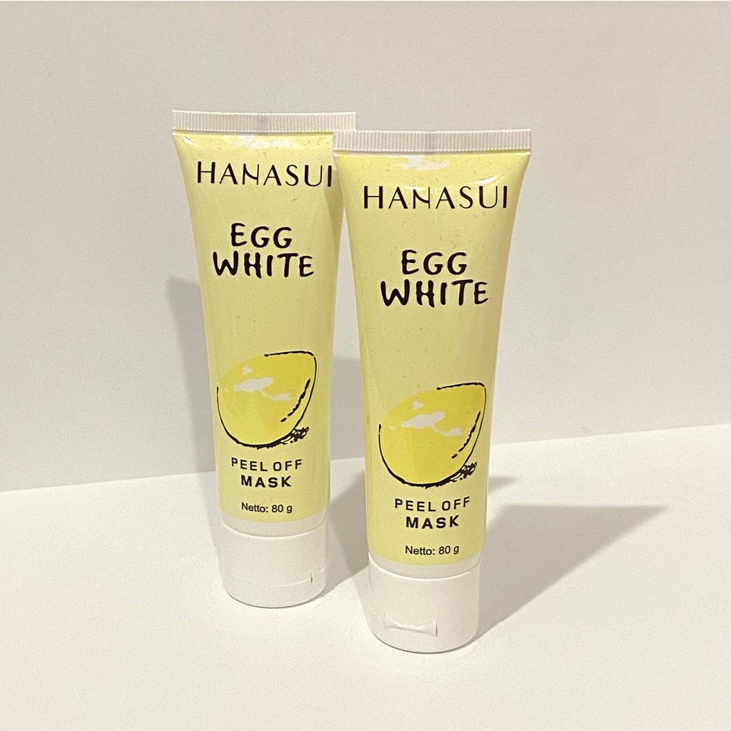 [COD] Hanasui Masker Putih Telur Perawatan Pencerah &amp; Pencerah Wajah - BPOM 85ml