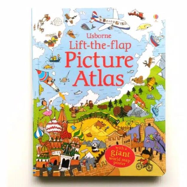 

Promo Usborne Lift The Flap Picture Atlas. Buku Anak Import