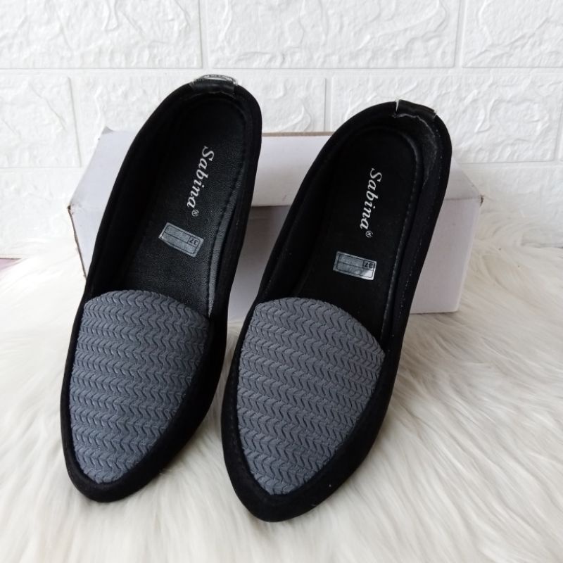 Sepatu Wanita Terbaru Flat Shoes Wanita Cantik Balet Lidah Sol Karet