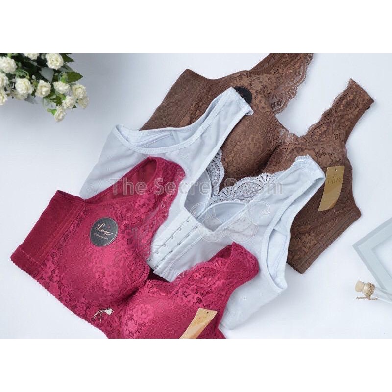 TALLY 9119 Bh Penekan lemak brokat kait 6 kawat- Bra Jumbo CUP D - TALLY Bra tali Lebar Penekan Lema