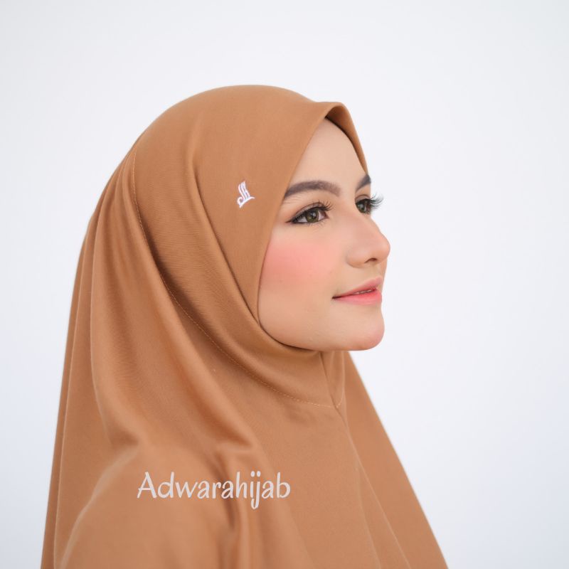 ADWARA HIJAB Jilbab Instan Najwa L Bahan Kaos Premium / Khimar Syarii Tanpa Tali dan Pet