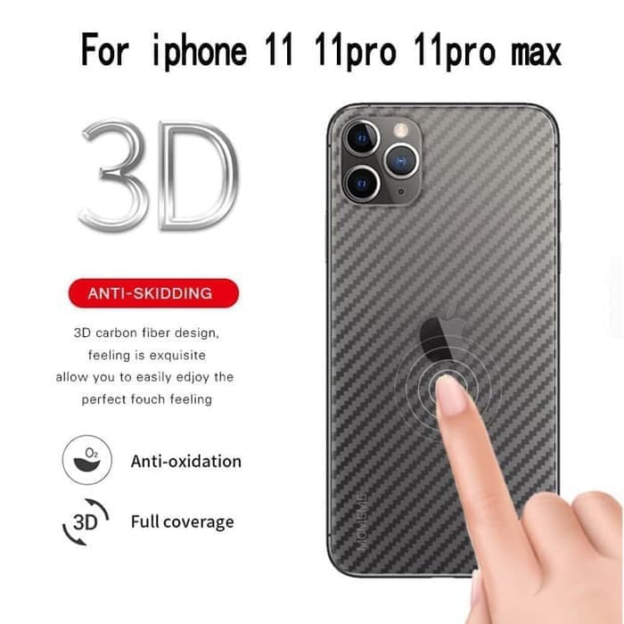 IPHONE X XS XR XS MAX 11 11 PRO 11 PRO MAX PROMAX ANTI GORES BELAKANG SKIN CARBON GARSKIN MOTIF KARBON ANTI JAMUR PELINDUNG BELAKANG ANTI JAMURAN TRANSPARAN