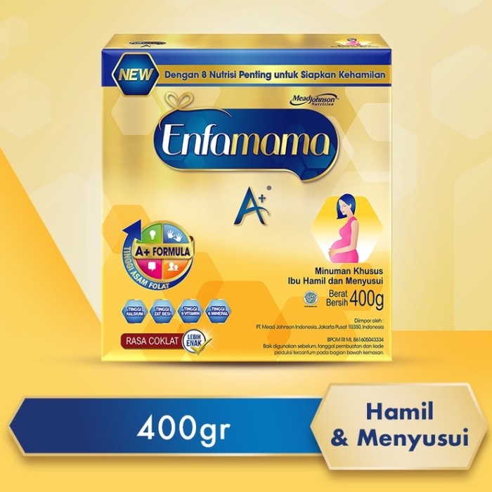 

Baru Enfamama A Coklat Susu Ibu Hamil & Menyusui 400Gram ak
