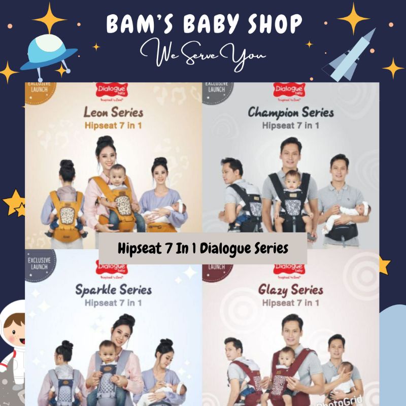 ⭐BISA COD⭐ [FREE BUBBLEWRAP] BAMS TERMURAH DIALOGUE GENDONGAN HIPSEAT 7IN1 SERI SPARKLE DGG1030 GLAZ