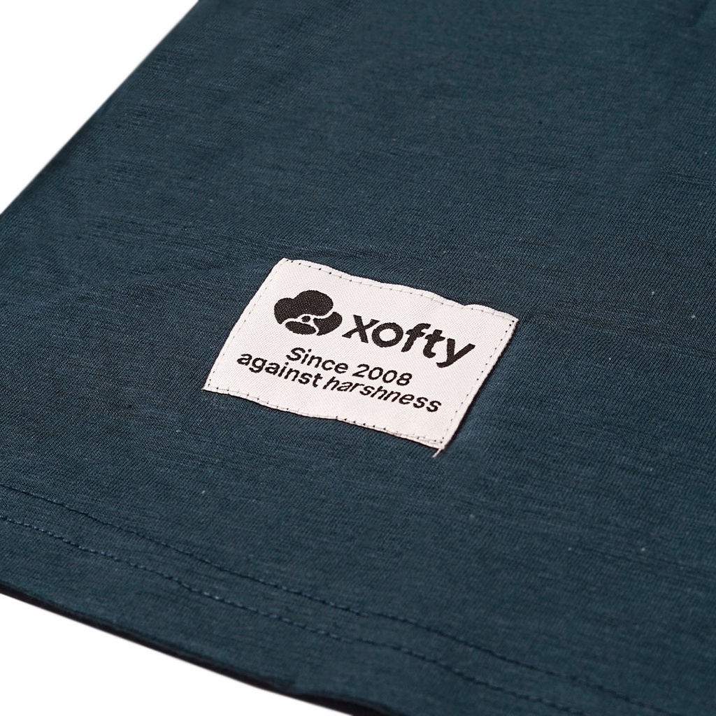 Xofty Kaos Mono Pocket O-Neck T-shirt Cotton 30s Slub Navy