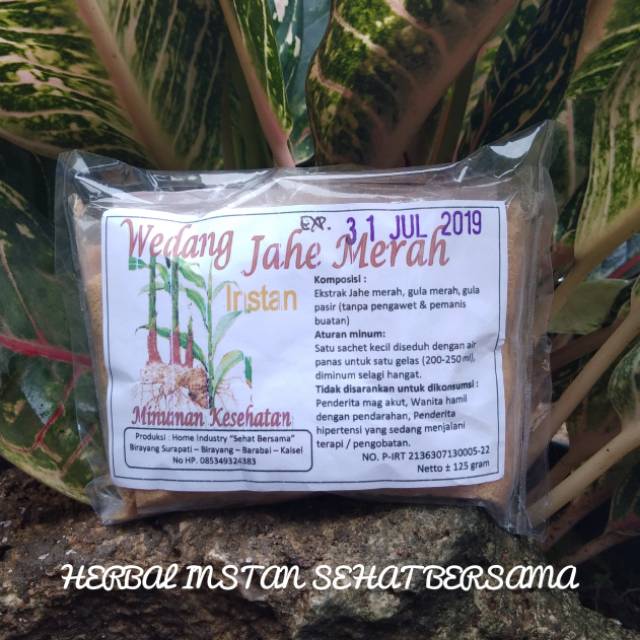 

Wedang jahe merah isi 4 sachet berat total 100 gram (@25 gram)