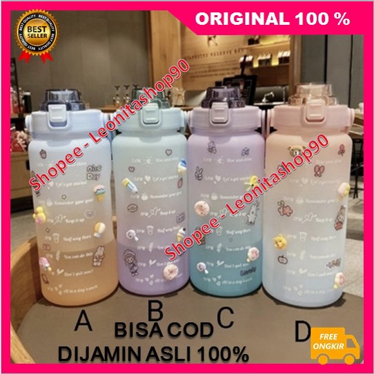 [BISA COD] Botol Minum Korea 2 Liter 2000ML Korea Viral Botol Minum Korea Botol Minum Viral Korea 10