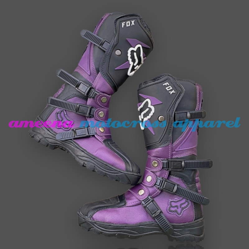 Sepatu MX Boots SV - Sepatu Trail - Sepatu Motocross - Sepatu Enduro - Sepatu Adventure - Sepatu Touring Moto - Purple Black