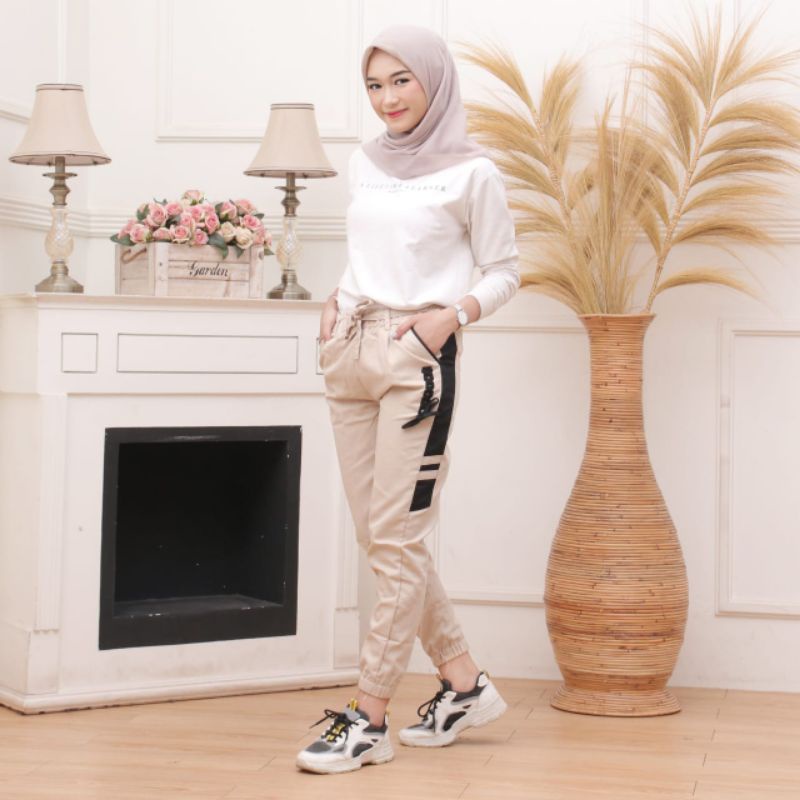 Celana Cargo Wanita Jumbo Cargo Pants Celana Jogger Wanita  Baggy Pants Murah Size