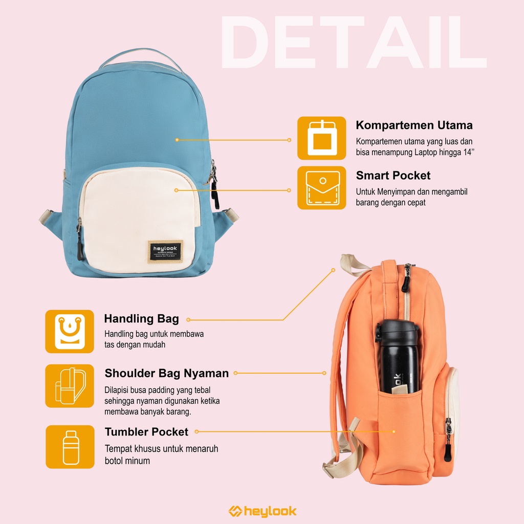 Tas Ransel Backpack Wanita Tas Ransel Sekolah Wanita Tas Kerja Wanita Casual Tas Punggung Wanita Canvas Waterproof