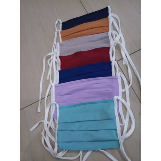 Masker Kain Jersey Polos Hijab (10bj)