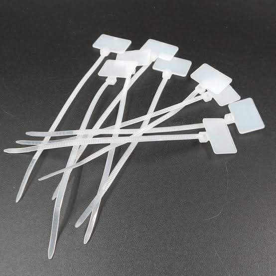 

Cable ties tie pengikat kabel dengan tag label 2.5 x 150mm Per 1 Pcs