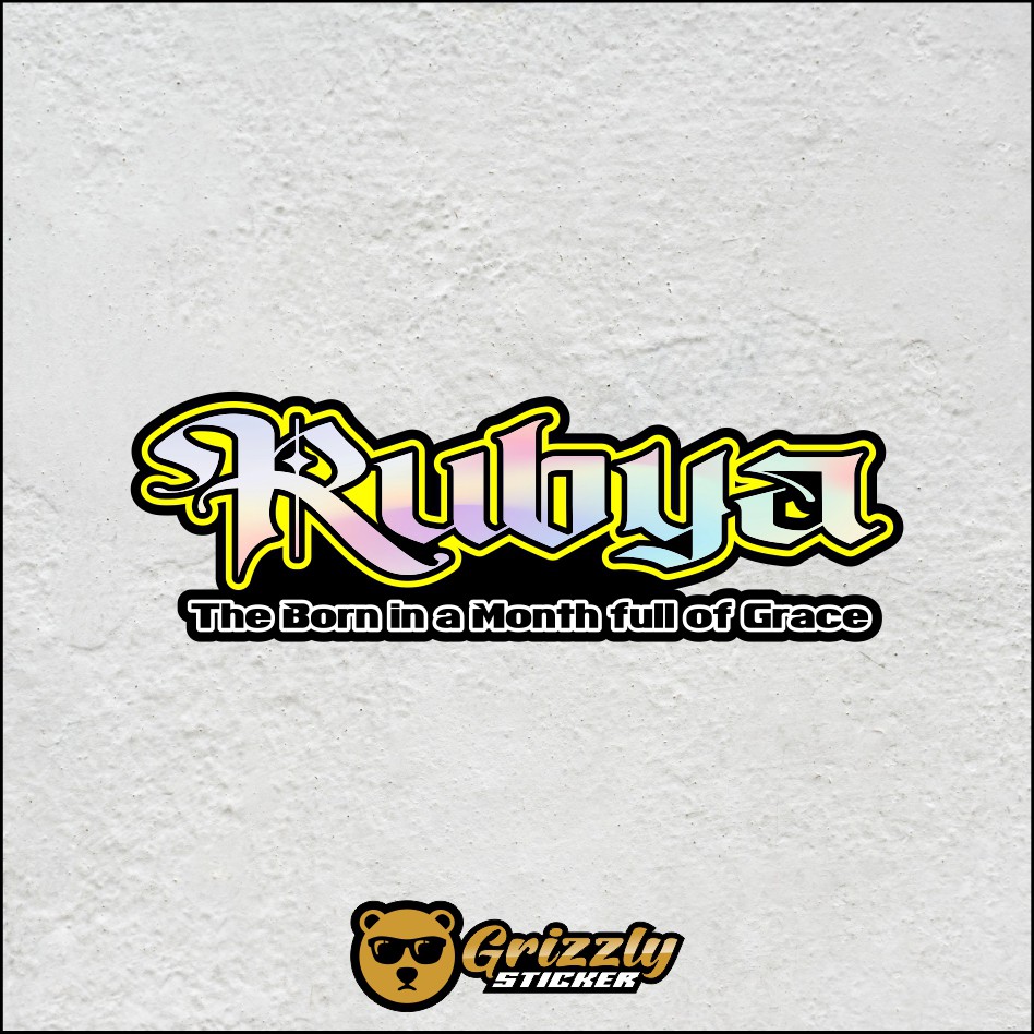 Sticker Vinyl Bismania Nickname STJ RUBYA