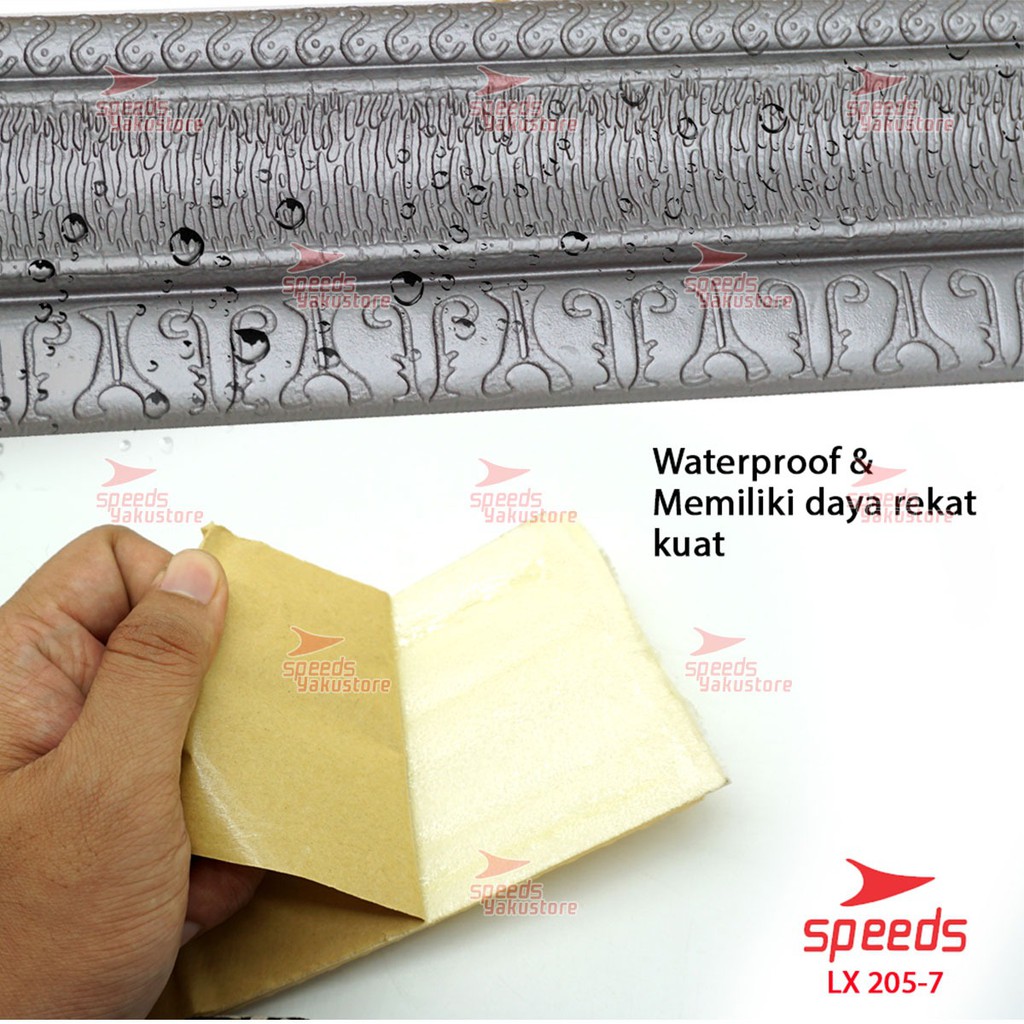 SPEEDS Wallpaper Dinding Walpaper Dinding Lis Foam Wall Sticker Foam PE 2.3 M 205-7-5