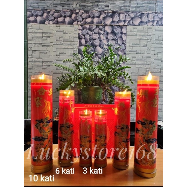 Lilin puja merah Naga 10kati /KHUSUS GOSEND