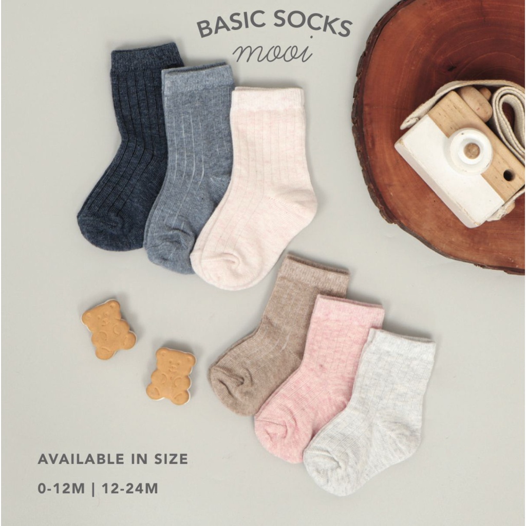 Mooi Basic/ Ruffle / Folded Socks - kaos kaki bayi set