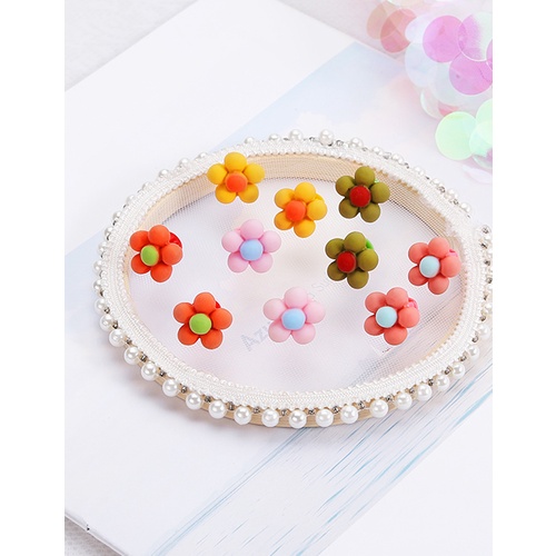 LRC Aksesoris Rambut Fashion Watermelon Series (10 Pack) Resin Fruit Flower Animal Children Doudou K49636