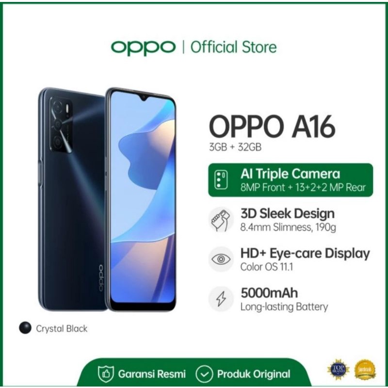 Oppo A16 Ram 4/64GB New Segel