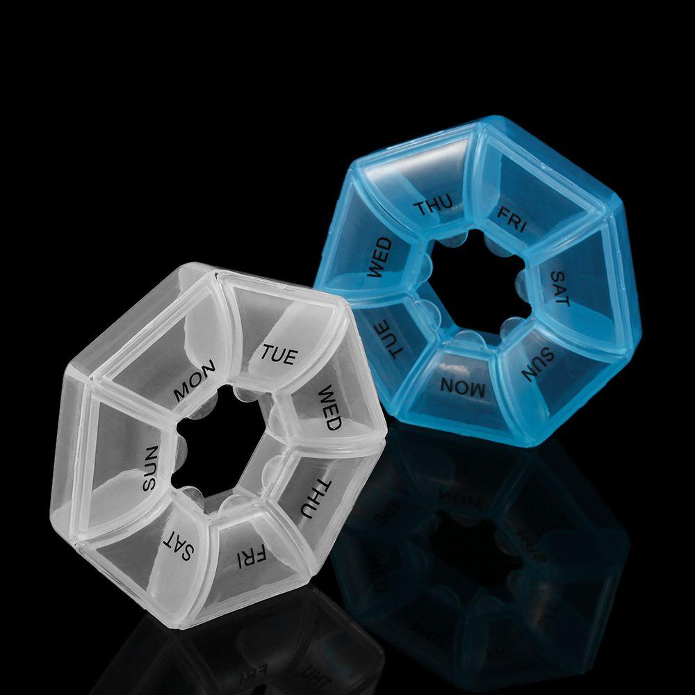 Preva Kotak Obat Perawatan Kesehatan Mingguan Tempat Penyimpanan Tablet Pill Splitters Case