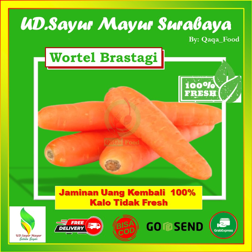 

Sayur Wortel Berastagi brastagi wortel import segar fresh sayuran murah berkwalitas 500 Gram - UD018