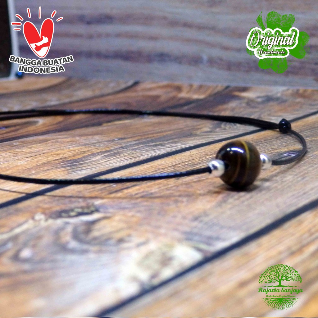 Kalung Batu Handmade Rajarta Batu Tiger Eye Most Ancient Talisman