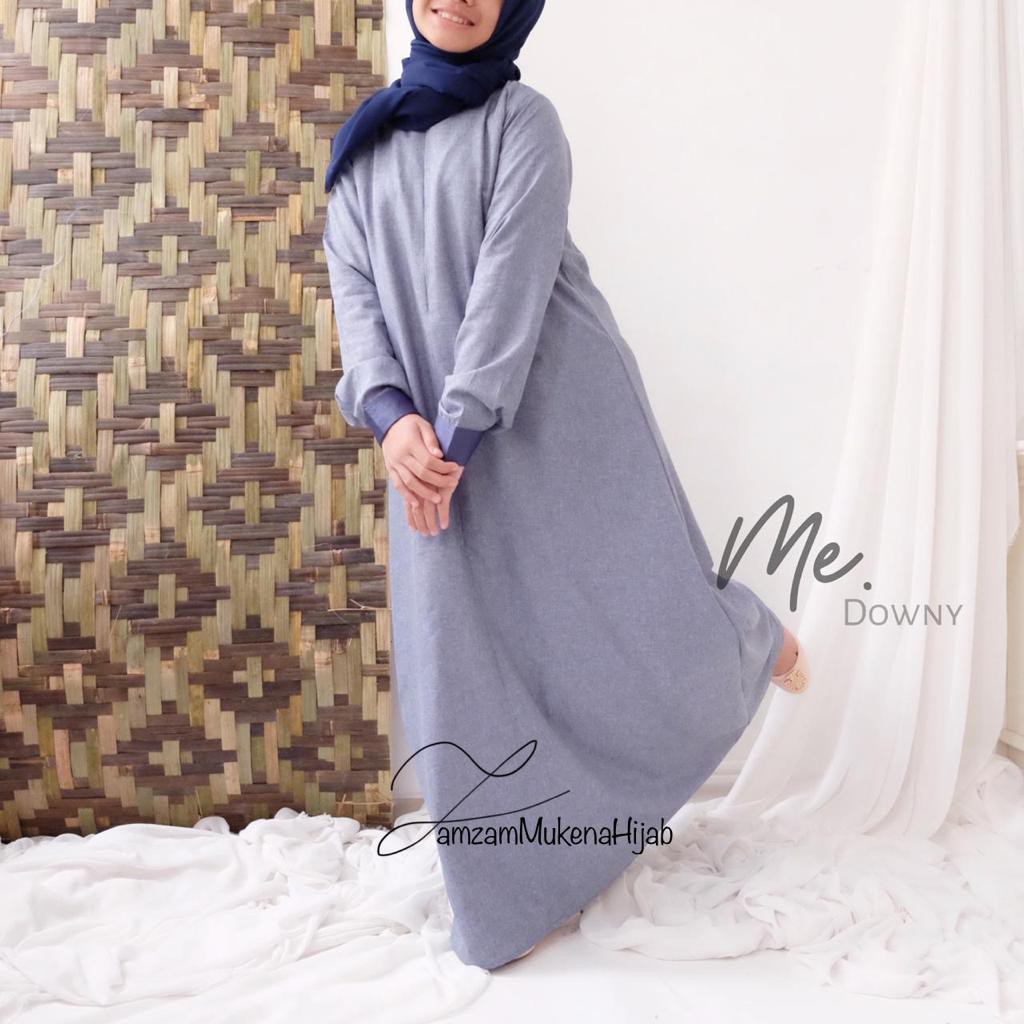 Zamzam Gamis Anak Polos Katun Linen Silky Murah
