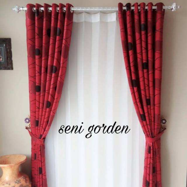 gorden jendela gorden pintu kamar gorden polkadot gorden kolong dapur tirai magnet hordeng jendela