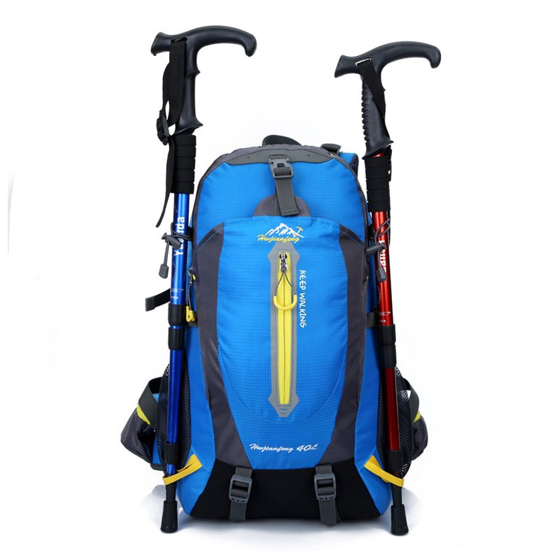 HUWAIJIANFENG Tas Gunung Travel Outdoor Adventure Waterproof 40L with USB Charger Port - ST31 - Black