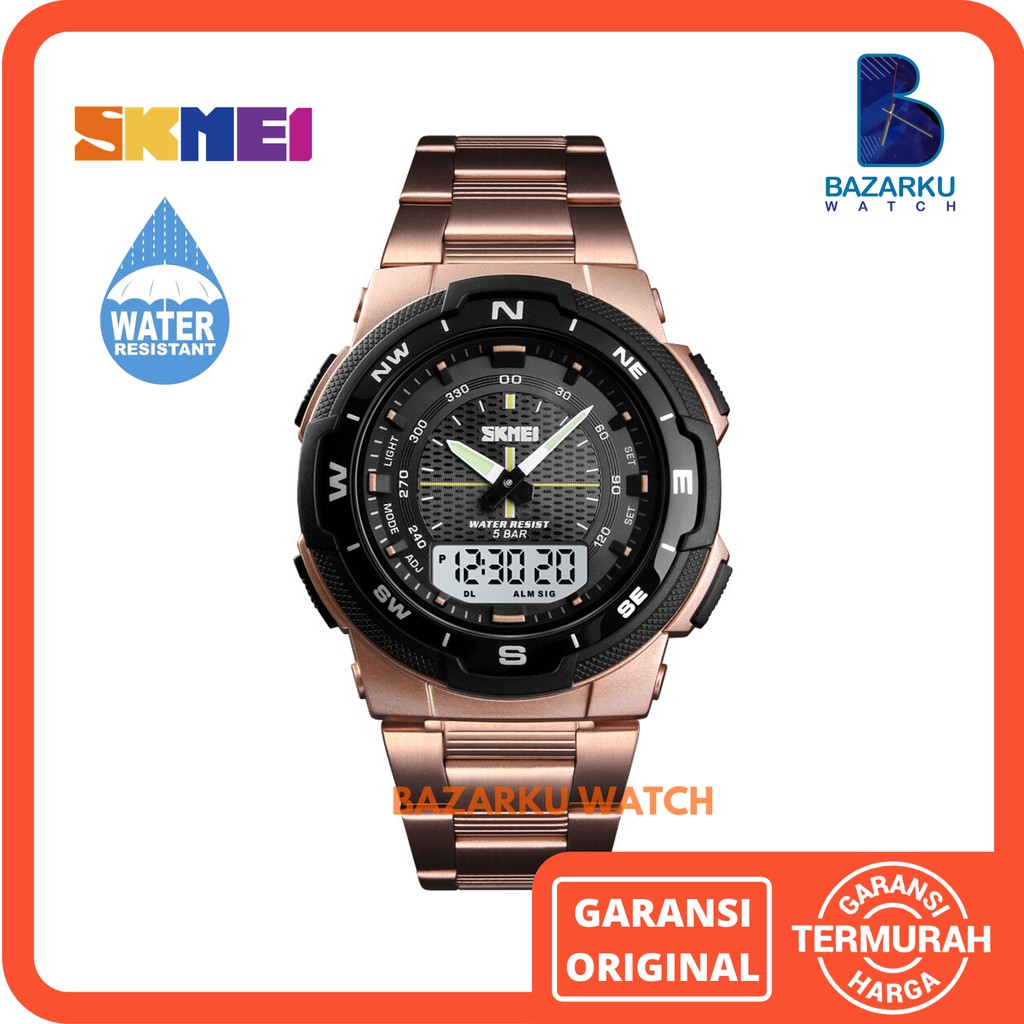 Jam Tangan Pria Skmei 1370 ROSE Jam Tangan Skmei Jam