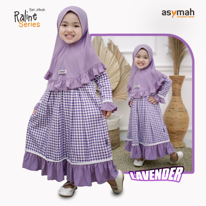 Gamis Anak Katun Mix Jersey Warna Lilac Usia 2-8Th by Asymah