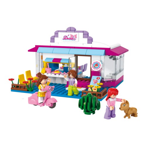 Brick Lego Sluban Girls Dream Cafe B0528