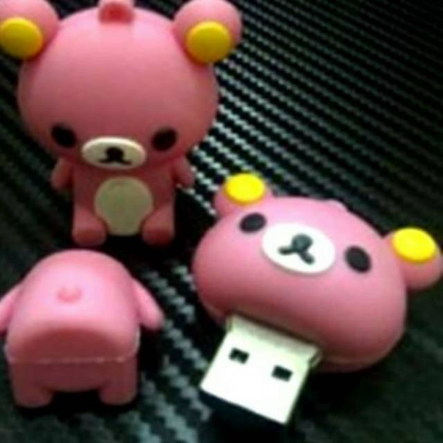 Flashdisk unik karakter rilakkuma pink 4-32 gb