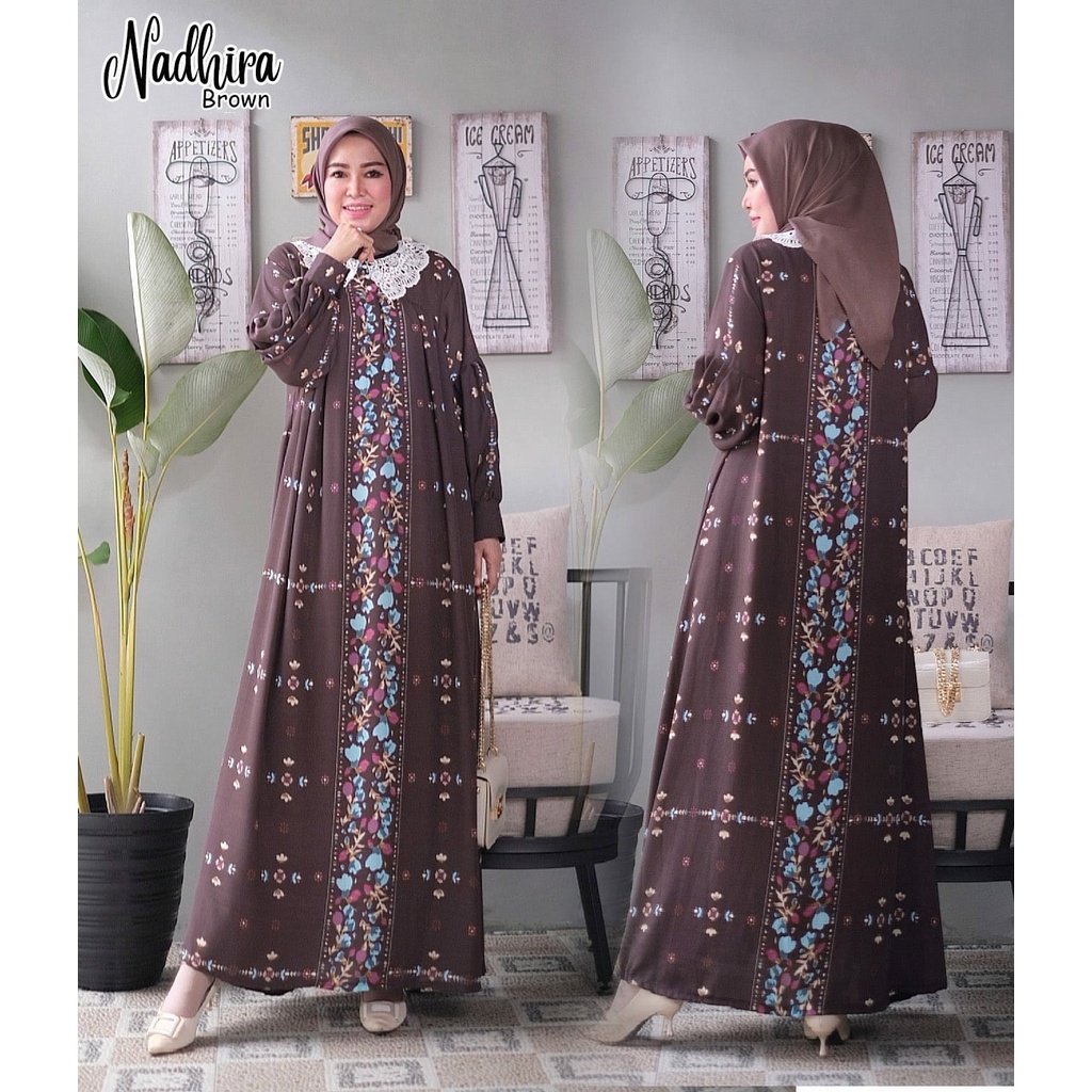 GAMIS PESTA NADHIRA DRESS KONDANGAN MOTIF BAHAN PREMIUM