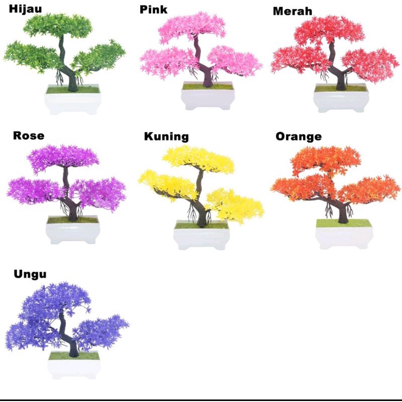 Bunga plastik bonsai