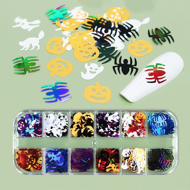 Siy Stiker Kuku Motif Halloween 3d Untuk Dekorasi Nail Art Diy