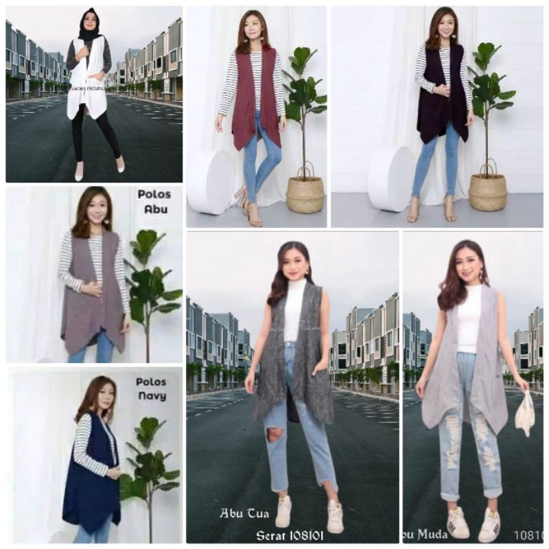 SALE murah... Cardigan model rompi Cardy Outer Rompi wanita