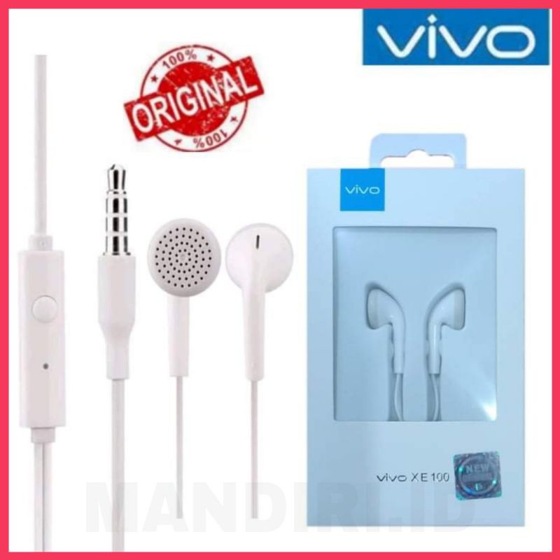 Headset vivo earphone original stereo bass