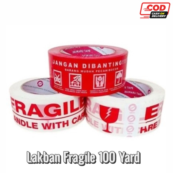 

Lakban Isolasi Fragile Jangan Dibanting Packing Online Shop 2" 48mm 100 Yard