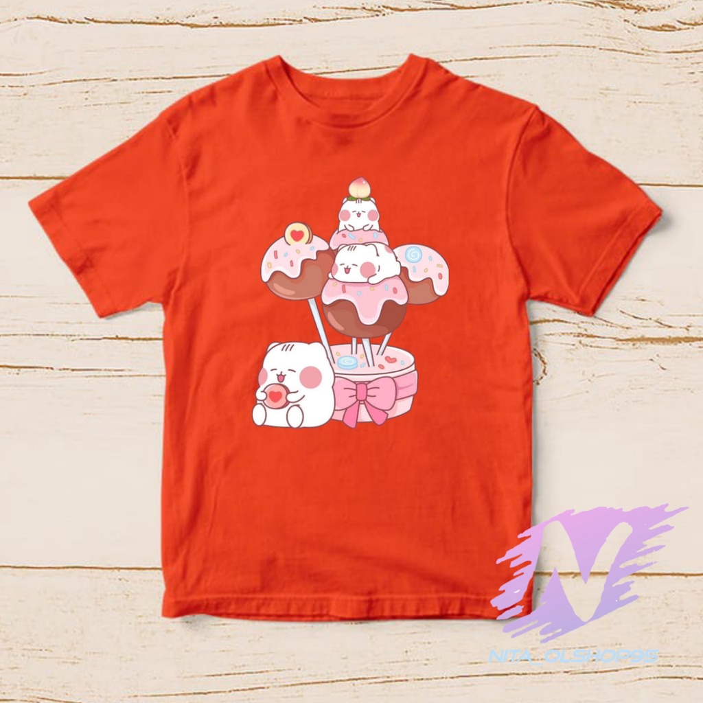 KAOS ANAK KARTUN LOLIPON COKLAT ANIMASI