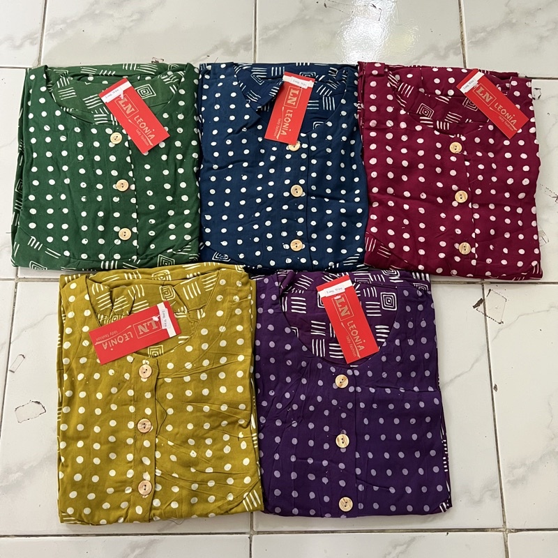 Longdress Wiru Batik Cap Solo Gamis Batik Kancing Busui LD 110-3
