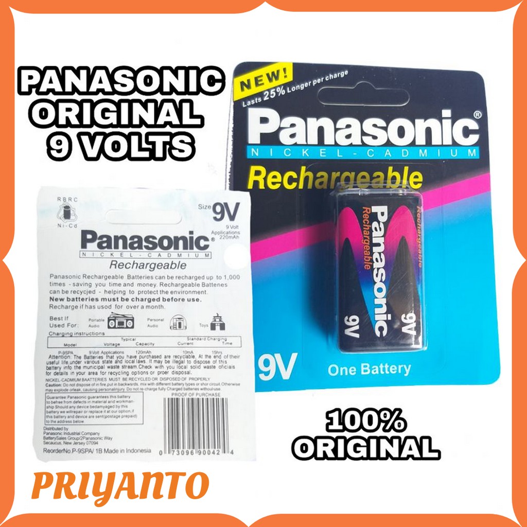 Battery Batrei Battre Panasonic 9volts Multitester 9v original